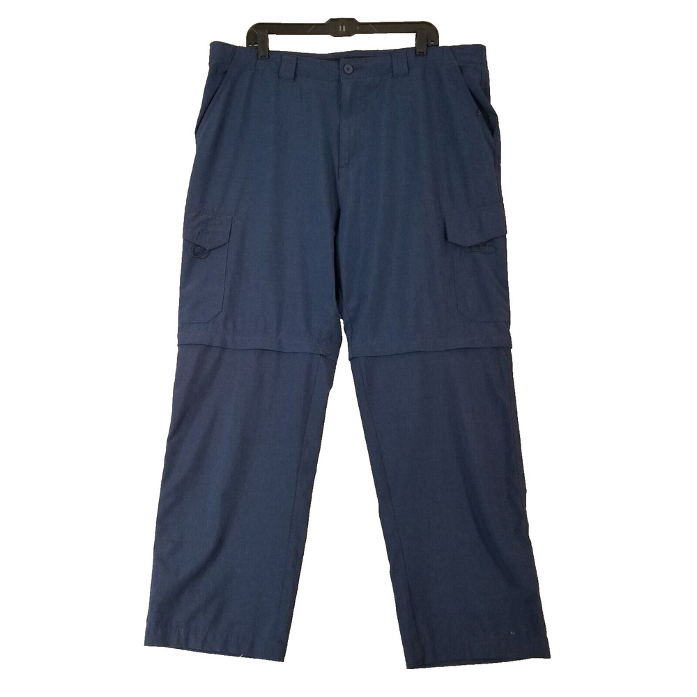 Reel Legends cargo pants shorts combo men's 40 x 30 blue nylon Dri-Fit‎ stretch